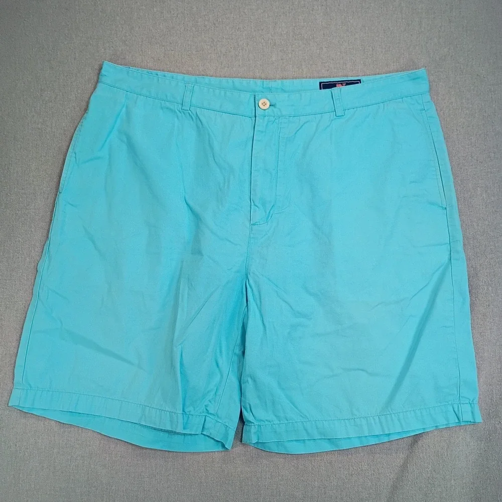 Vineyard Vines Mens Size 42 Turquoise Blue Aqua Chino Shorts Cotton 8.5 Inseam